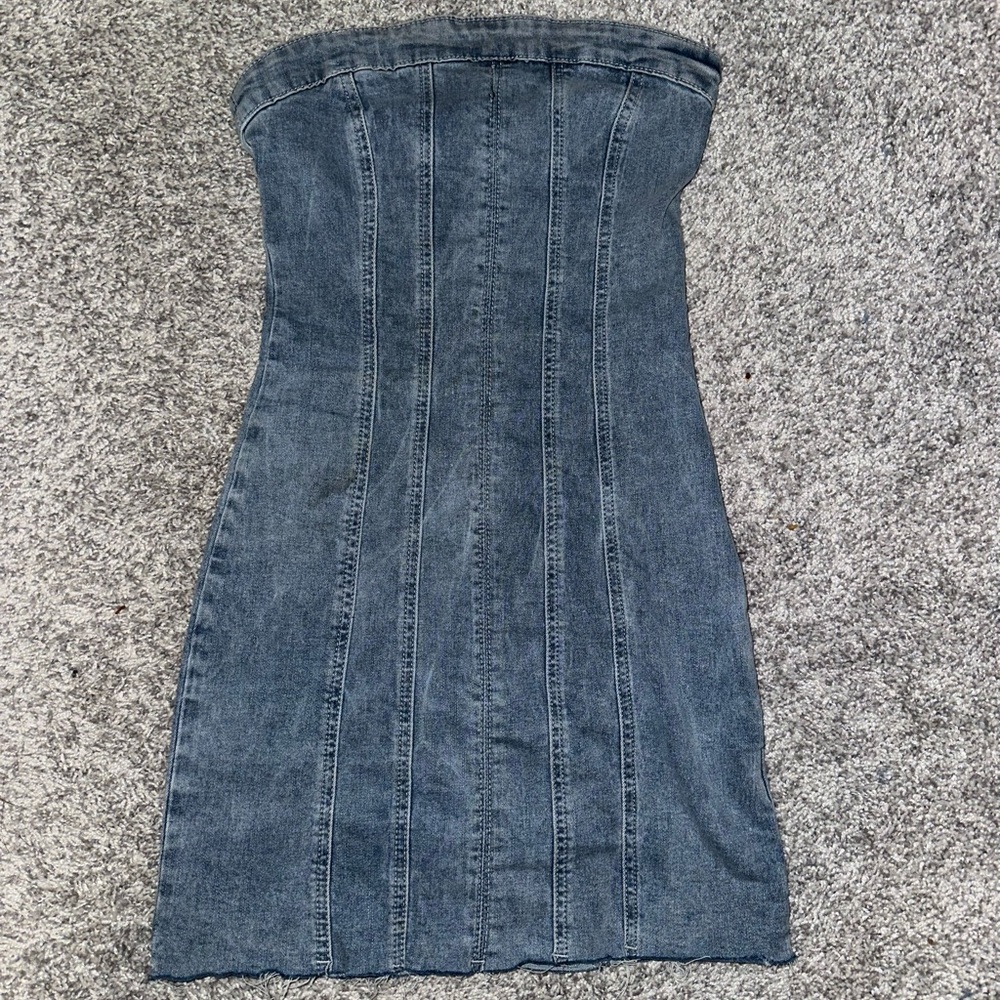 Princess Polly Denim Strapless Dress